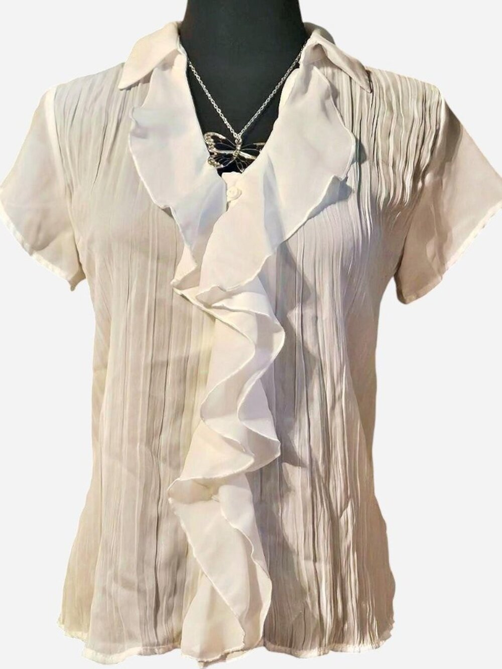 Frilly Victorian Pirate White Button Up Blouse
